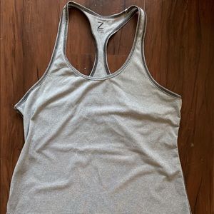 Zella Black and White Stripe Workout Tank